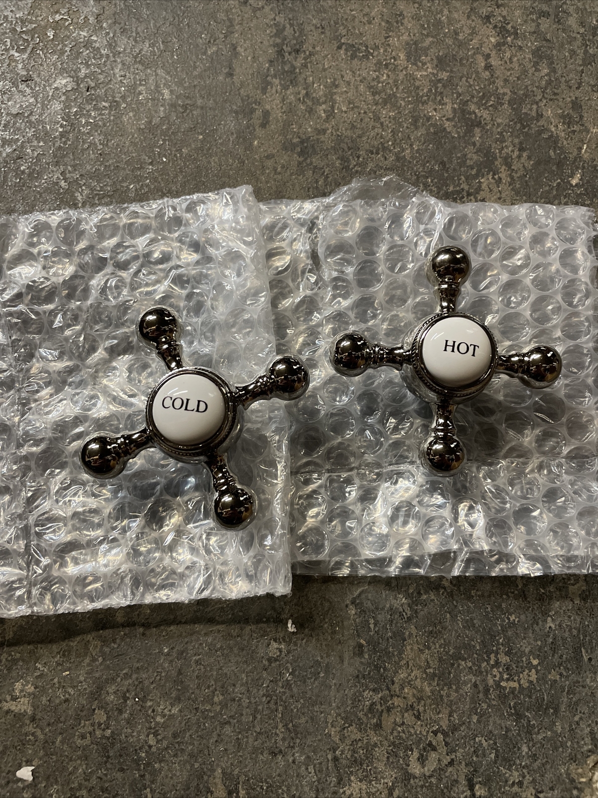 🔥 NEW SIGNATURE HARDWARE Metal & Porcelain Cross Handles Polished Nickel