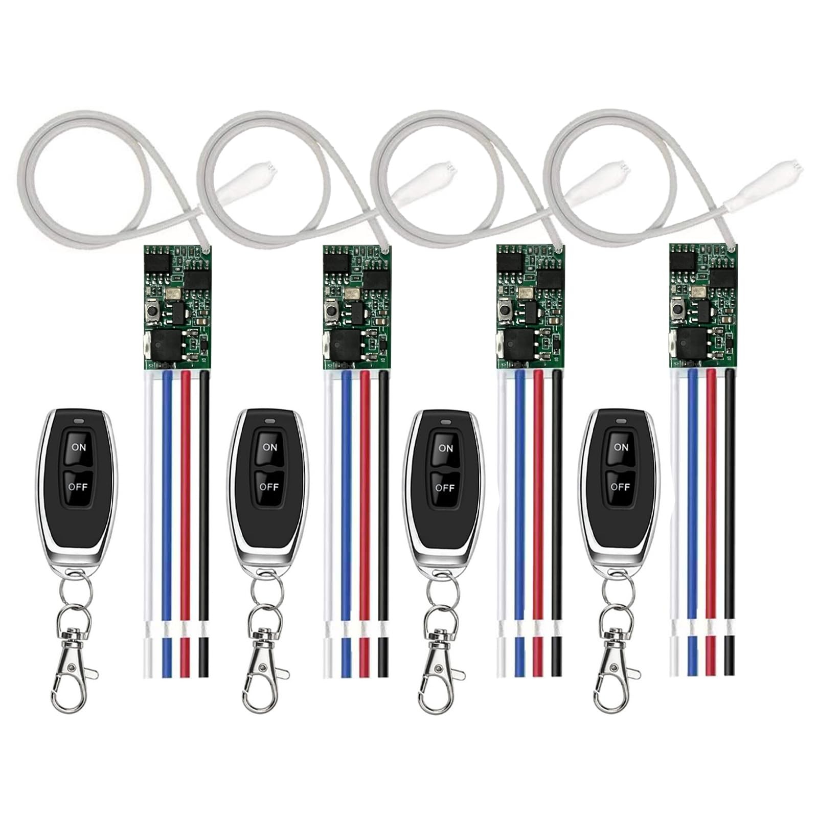 433MHz Universal Wireless RF Remote Control 4transmitters and 4receiver
