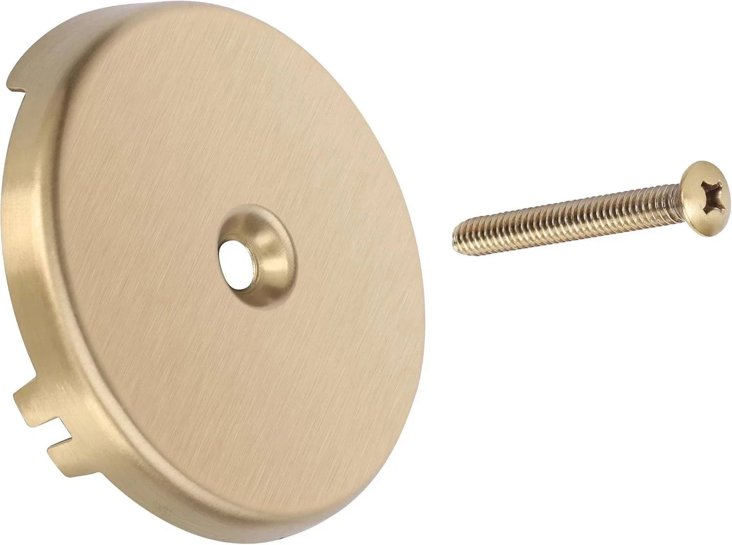 Champagne Bronze Overflow Plate & Screws Drain Kit for Delta Tub, Brushed Finish