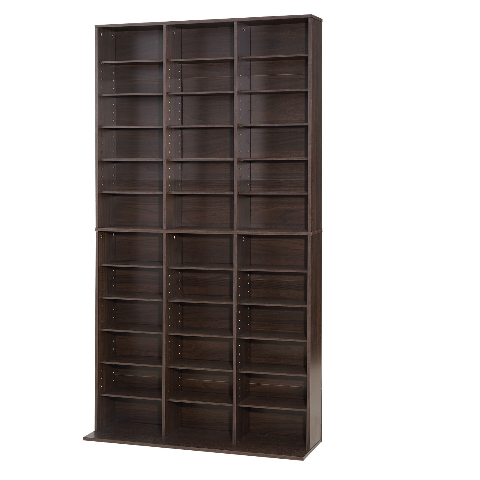Uimoso 12-Tier Media Storage Cabinet with 36 DVD Organizer Compartments