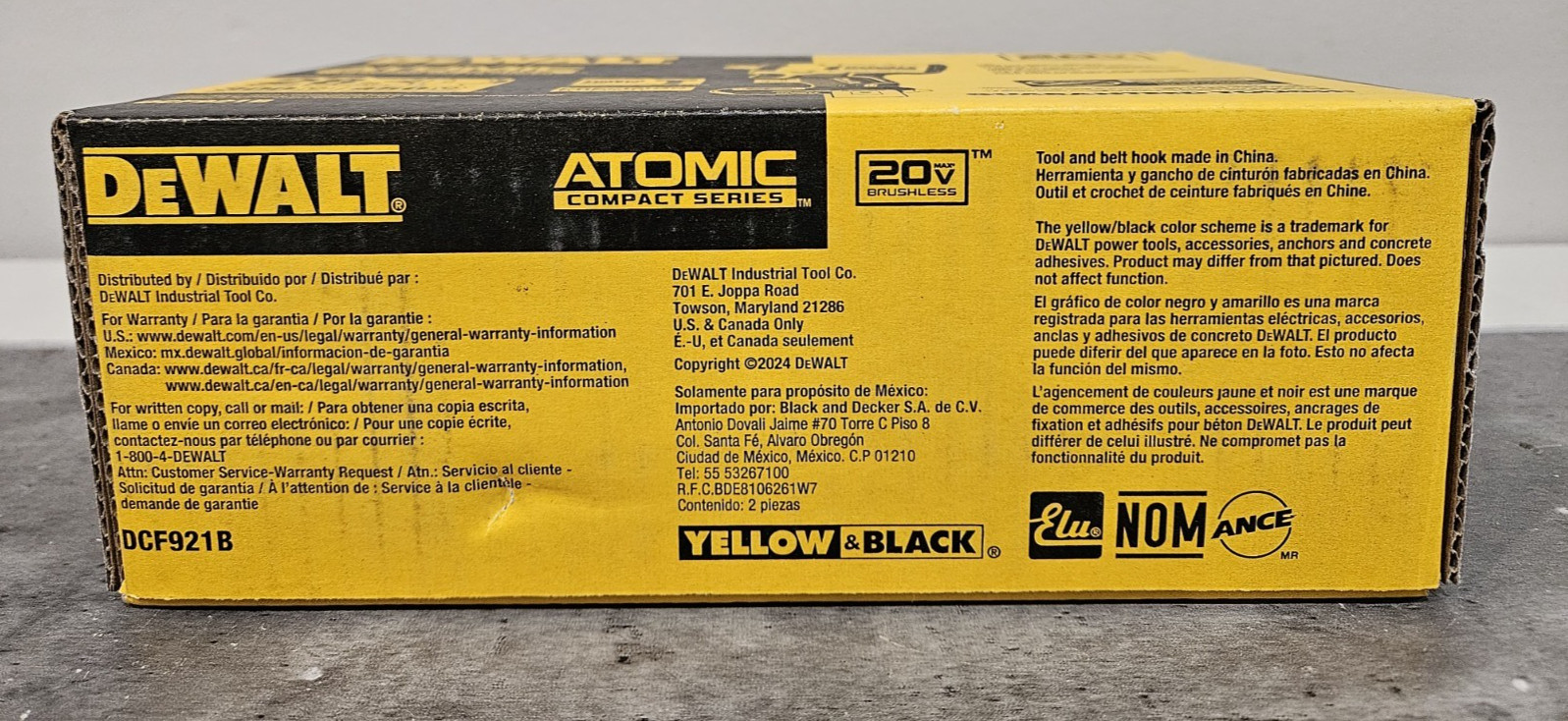 DeWALT 20V 1/2″ Compact Impact Wrench Brushless Atomic Hog Ring 20 Volt DCF921B