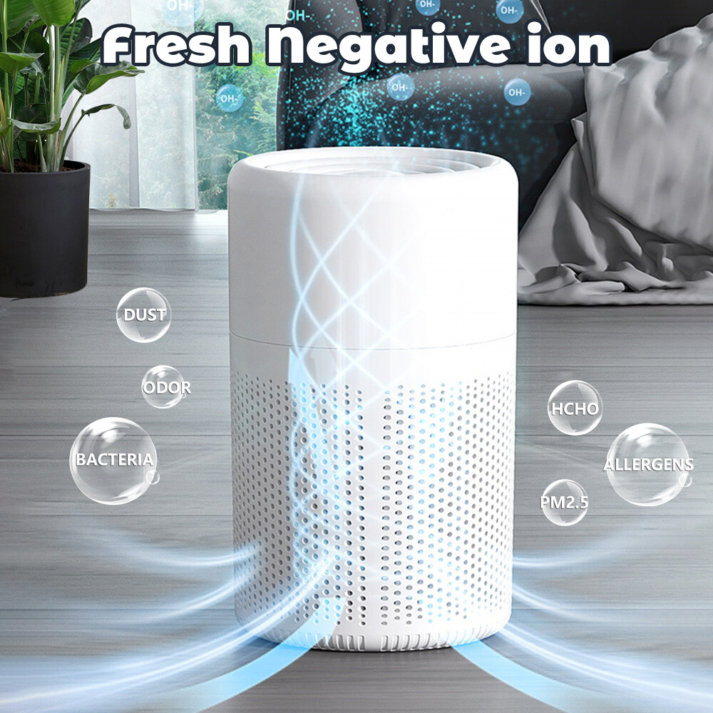 2PCS Air Purifiers For Home Room True HEPA Washable Filter Allergies Smoke Pets