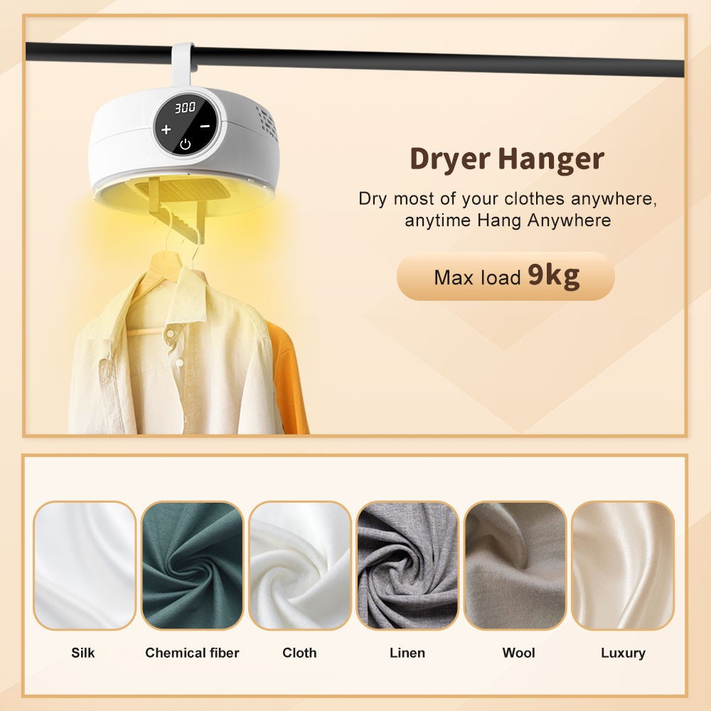 Foldable Portable Clothes Dryer Warm Air Dryer for Apartments RV Small Spaces
