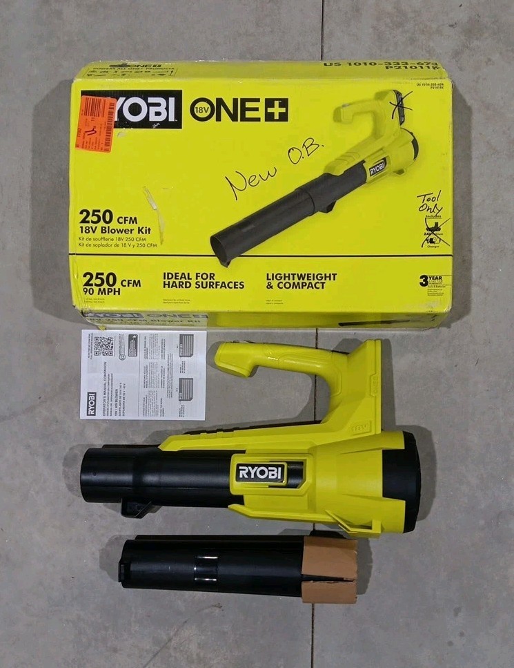 RYOBI 18V 90MPH 250CFM Cordless Battery Leaf Blower / Sweeper – Tool Only – New