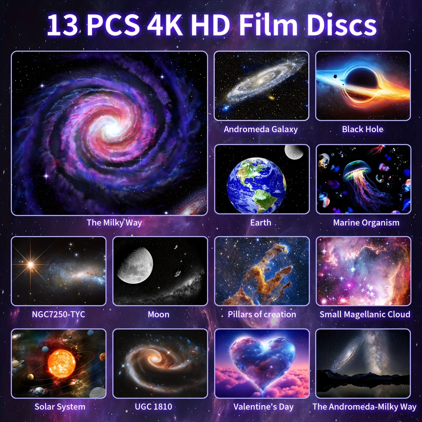 13-in-1 Planetarium Galaxy Projector LED Space Mood Lamp for Adults & Kids