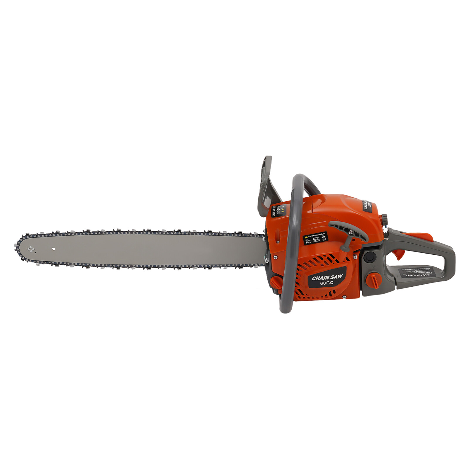 60cc Gas Powered Chainsaw with 22” Guide Bar Saw Chain 2-Stroke Engine Cut Wood