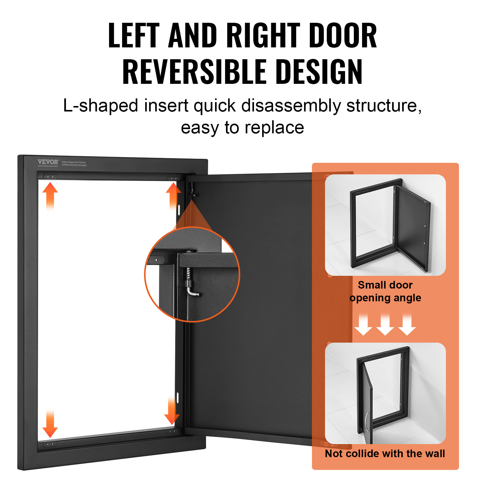 VEVOR 16×22 Inch BBQ Island Access Door Outdoor Kitchen Door Cold Plate