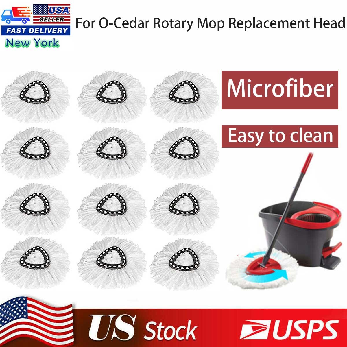 Microfiber Replacement head Easy to install mop Head For O-Cedar Easy to Clean