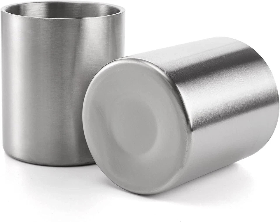 4Pcs Stainless Steel Whiskey Glass, 10 Oz Double Walled Insulated Tumbler, Unbre