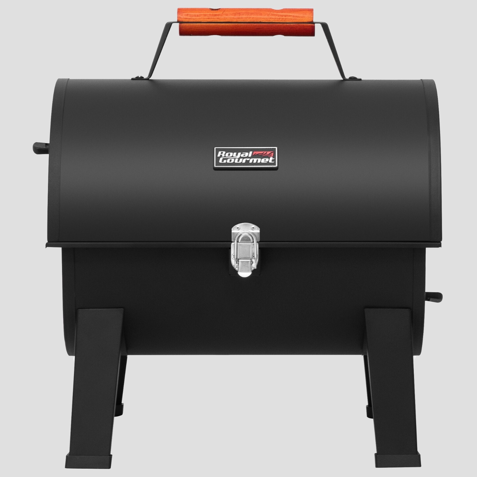 Royal Gourmet Portable Charcoal Grill with Two Side Cooking Area Outdoor, Black