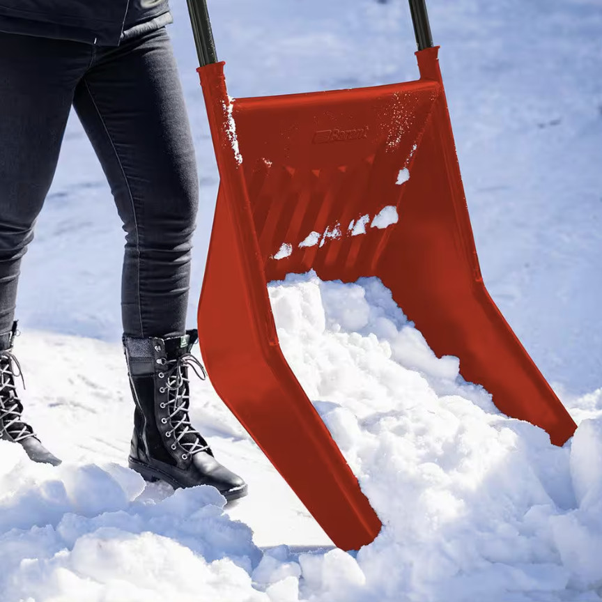 NEW Sleigh Shovel 24in Large High Capacity Poly Blade Ergonomic Handle Move Snow
