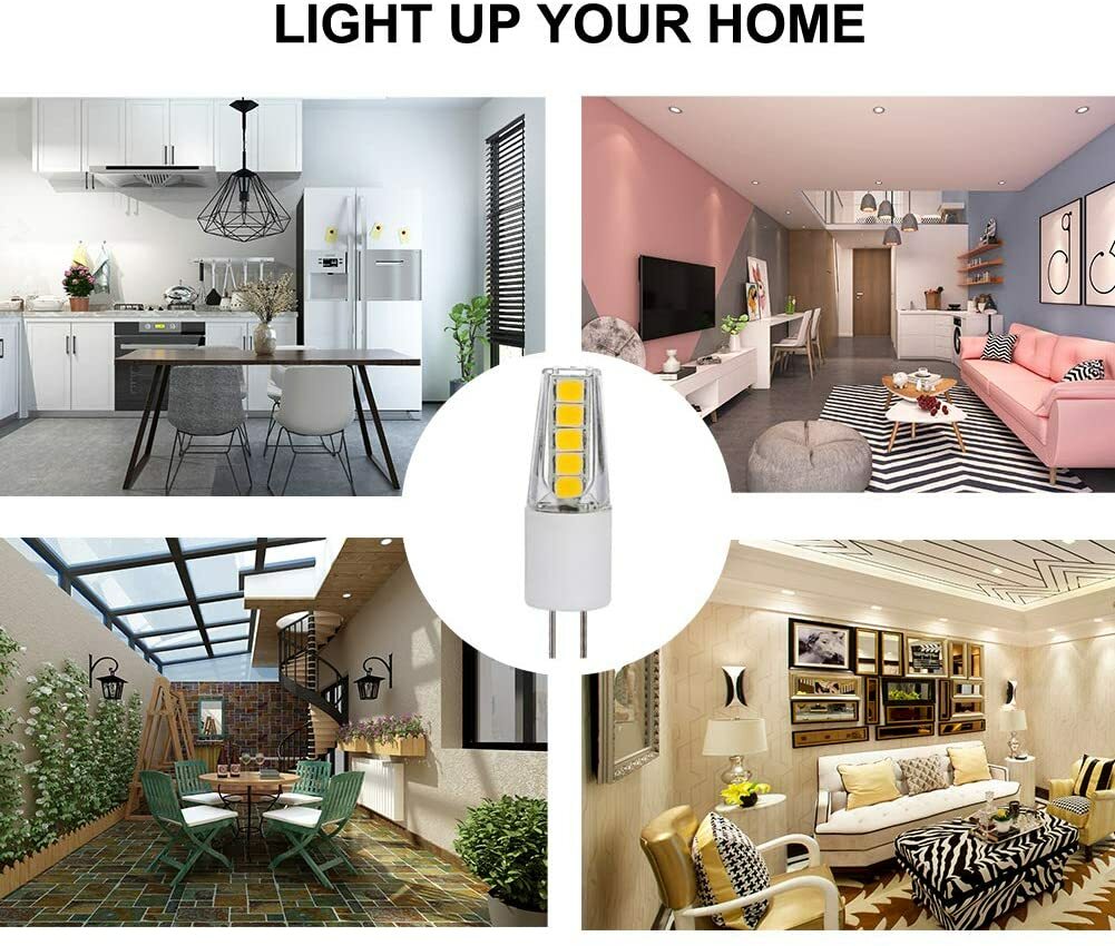 5pack G4 2WLED Light Bulbs 3000K /6000K Lighting Non-Dimmable Landscape LED Bulb