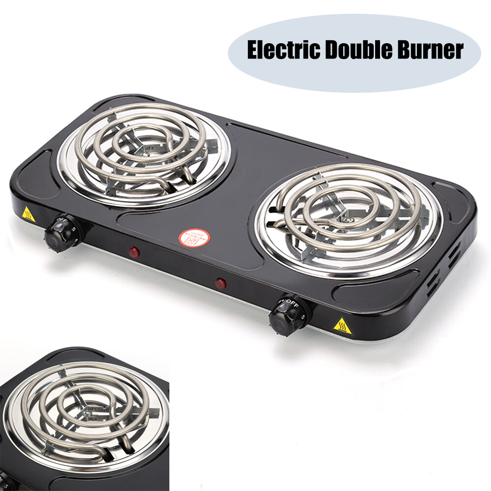 2000W Portable Kitchen Electric Double Burner Hot Plate Cooktop Cooking Stove