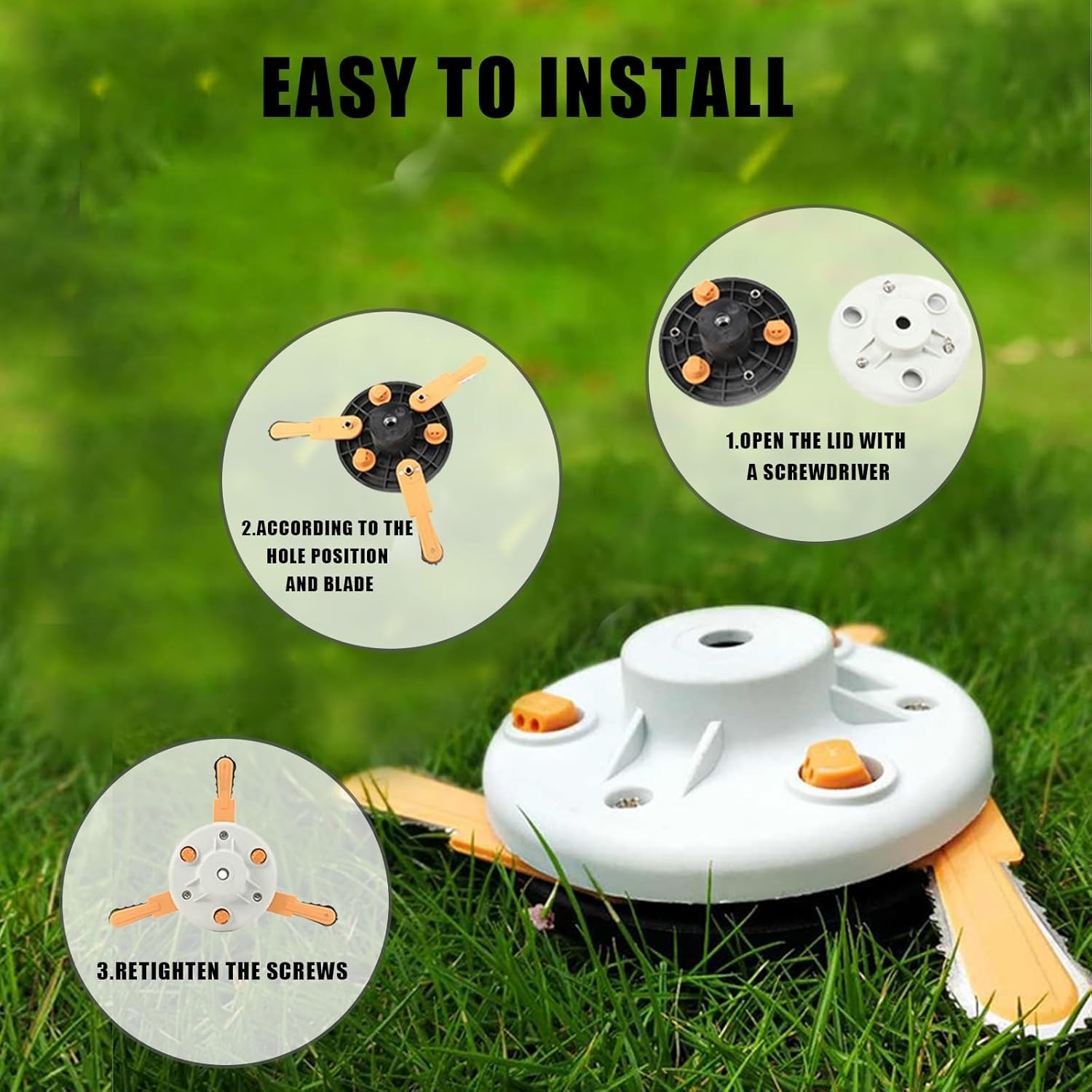 Brush Cutter Replacement Blades Set for Weed Trimmer, Compatible with Weed Warri