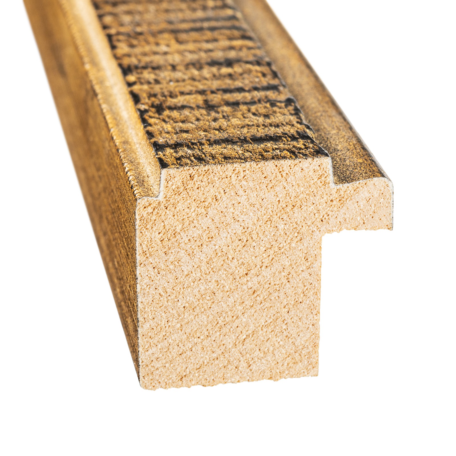 Textured Gold Picture Frame – UV Acrylic,Backing, Hanging Hardware