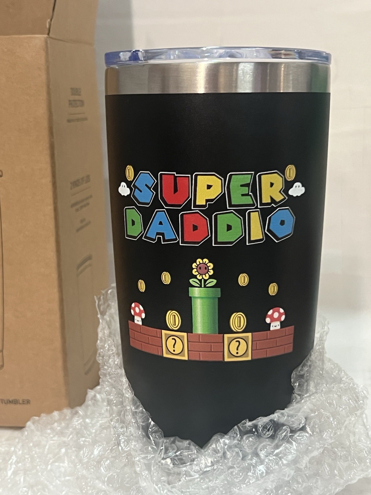 SUPER DADDIO 20oz Travel Mug Stainless Steel Double Wall Tumbler