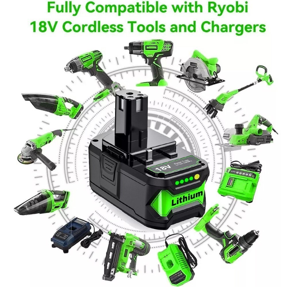 2PACK 18V 8.0Ah For RYOBI P108 One Plus High Capacity Battery Lithium-Ion New