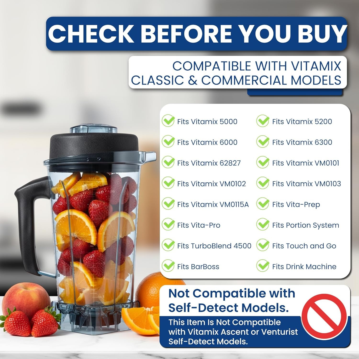 64 oz Container Pitcher Jar for Vitamix 5000 Blender Classic