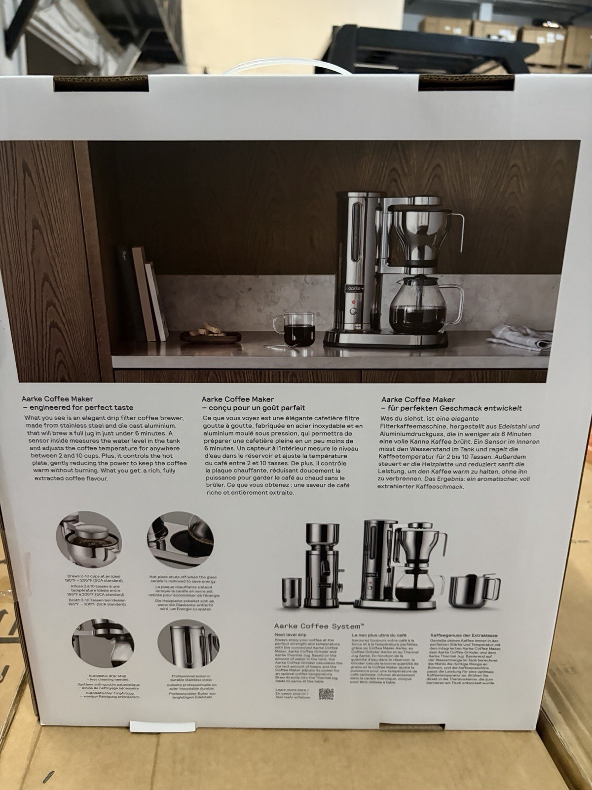 Aarke Stainless Steel Chrome Coffee Maker Electric Drip Coffee Brewer NR: A1306