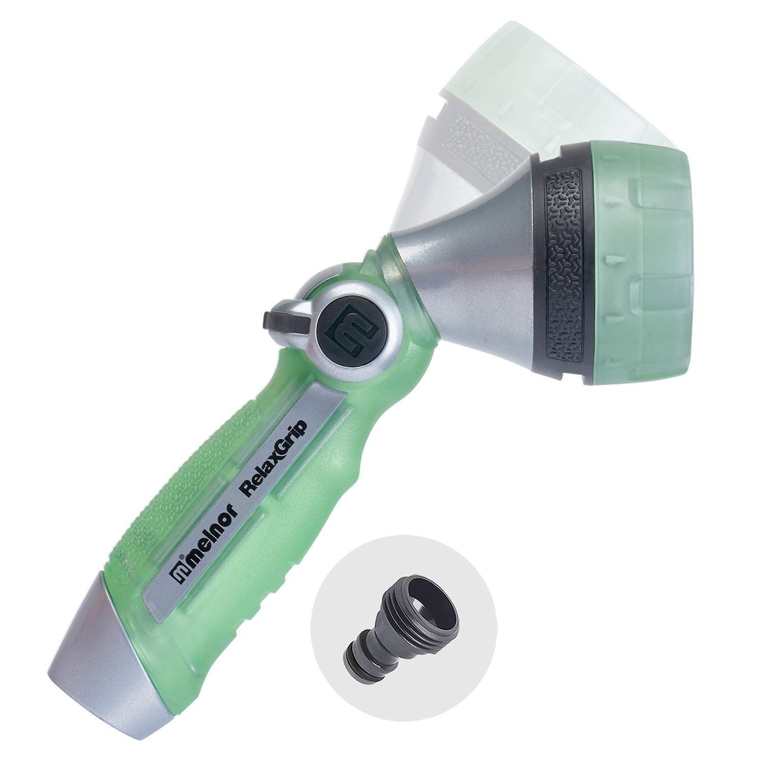 Melnor 65095-Amz Relaxgrip Nozzle Quickconnect Adapter Retailer Bundle Metal
