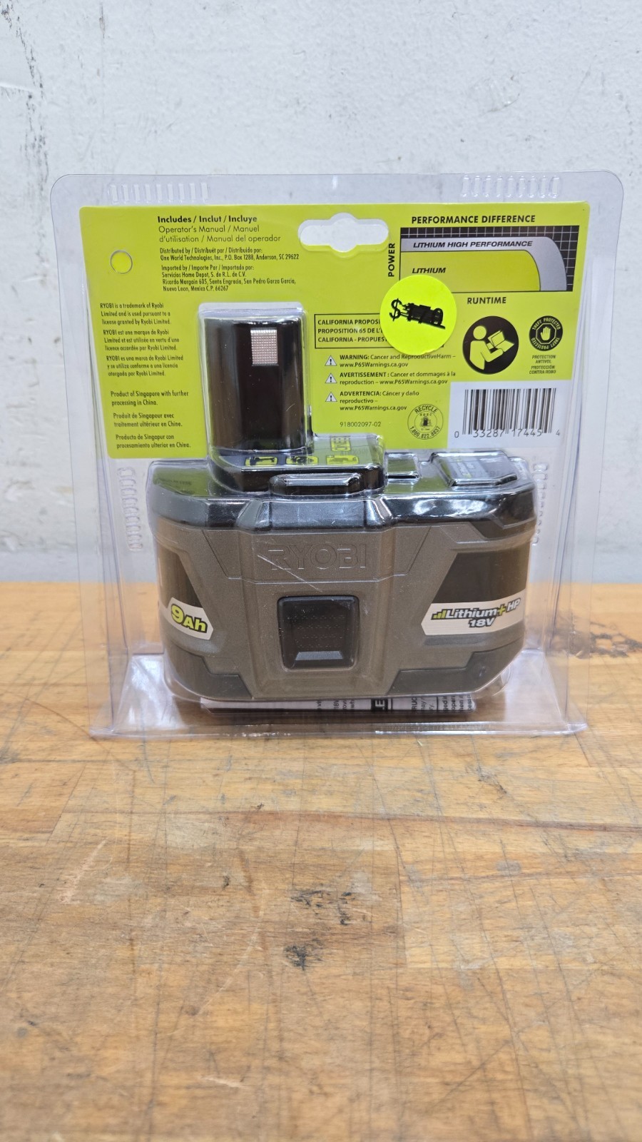 Ryobi P194, 9Ah, 18V Lithium High Performance Power Tool Battery *NIB*