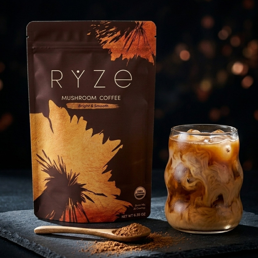Direct from RYZE MUSHROOM Coffee Bright Smooth Gut Health Supplement 30 Servings