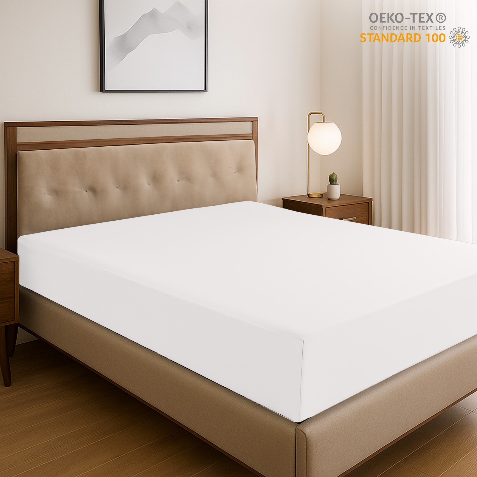 14” Deep Pocket Fitted Sheets 1800 Count Bed Sheets Brushed Fabric Fitted Sheet