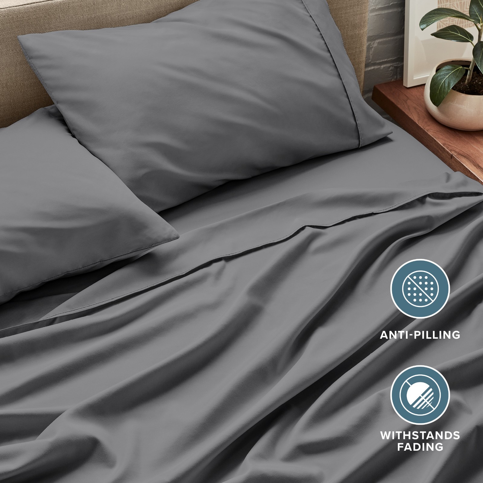 Bare Home Microfiber Sheet Sets – Premium 1800 Collection – Deep Pockets