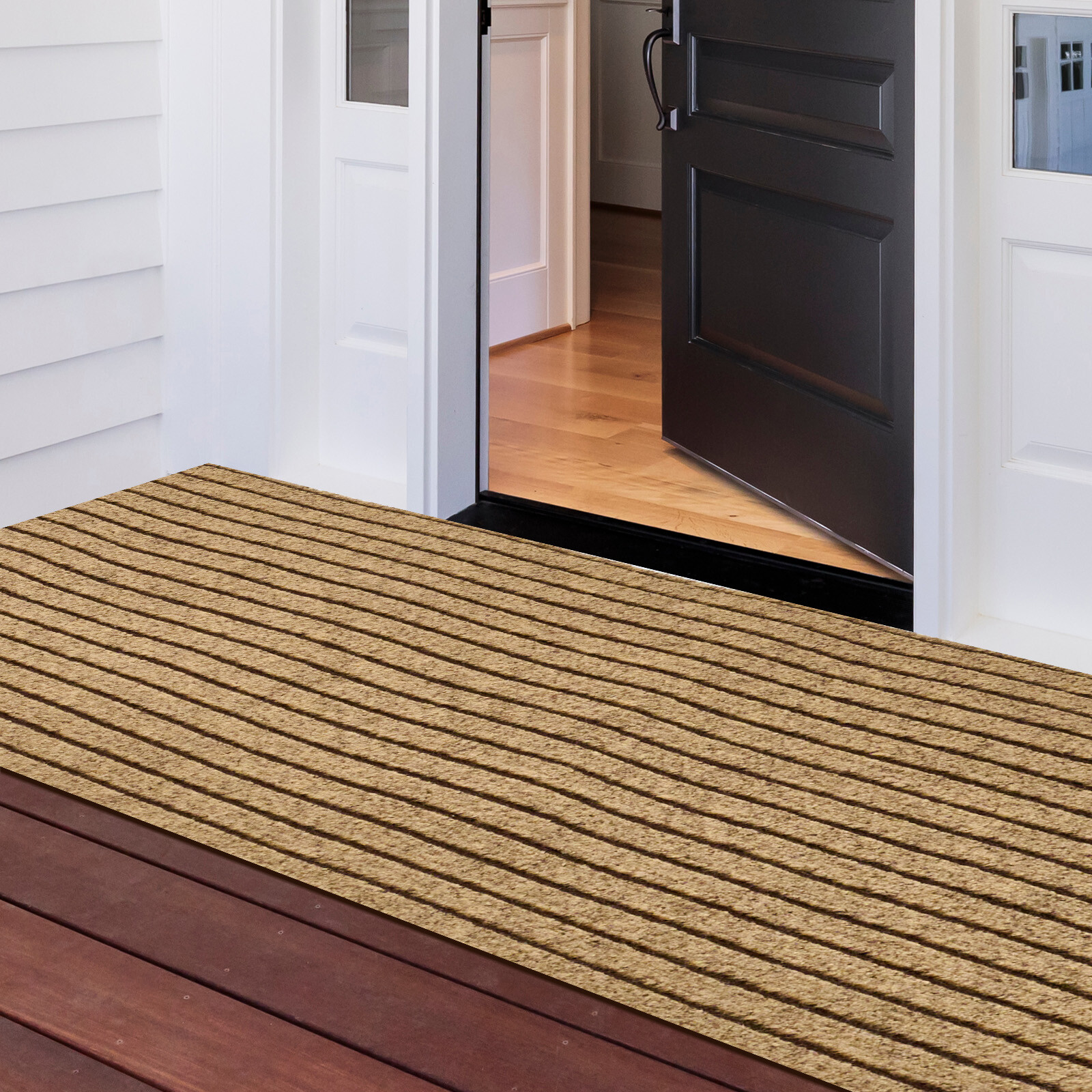Entryway Runner Rug Indoor Outdoor – Extra Long Hall Rugs Runners Non Slip Brown
