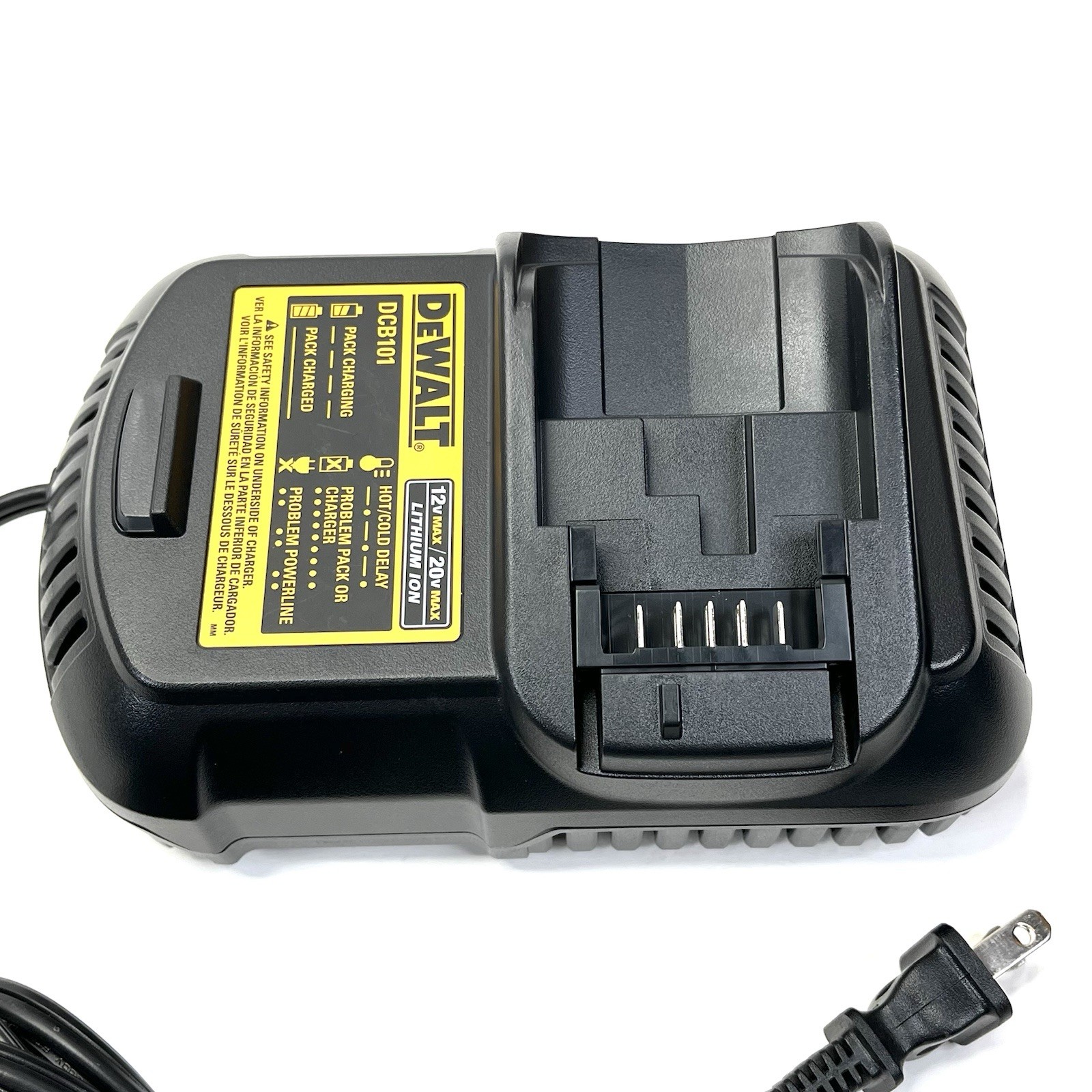 DeWalt DCB101 Battery Charger For 12V Max – 20V Max Lithium-Ion Batteries NEW