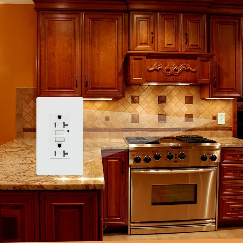 10 Pack 20A GFCI outlet Tamper Resistant Receptacle Wallplate White ETL listed