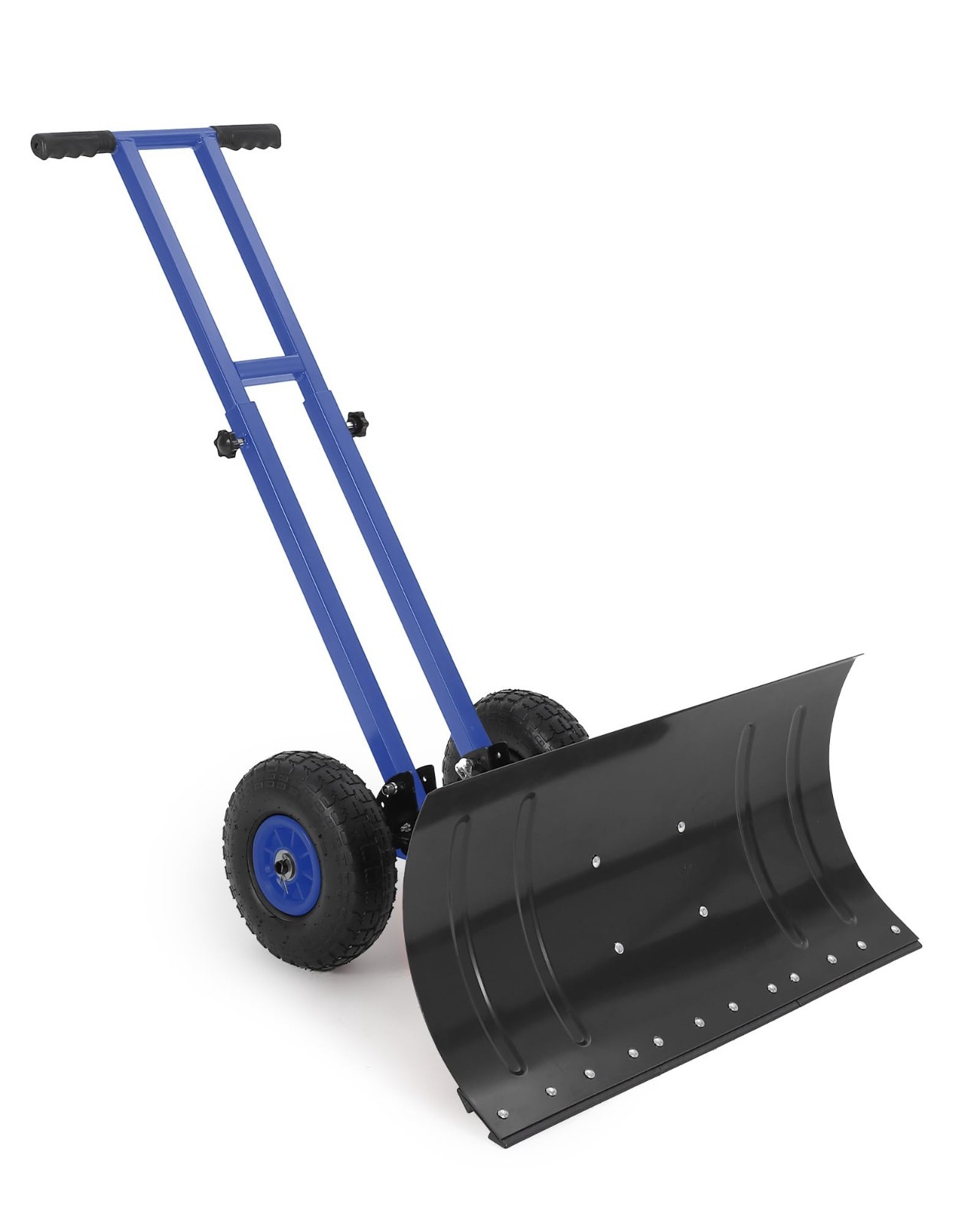 Rolling Snow Shovel with Wheels 29×14 in Wide Adjustable Handle Snow Removal