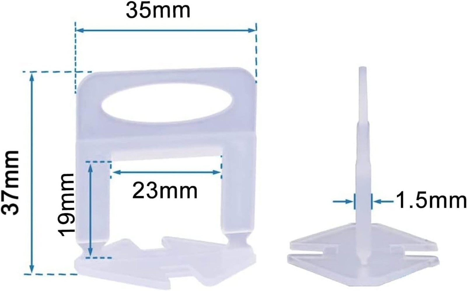 Tile Leveling System Clips 1/16″ Tile Leveler Clips 1.5mm 2000 Pcs DIY Tile L…