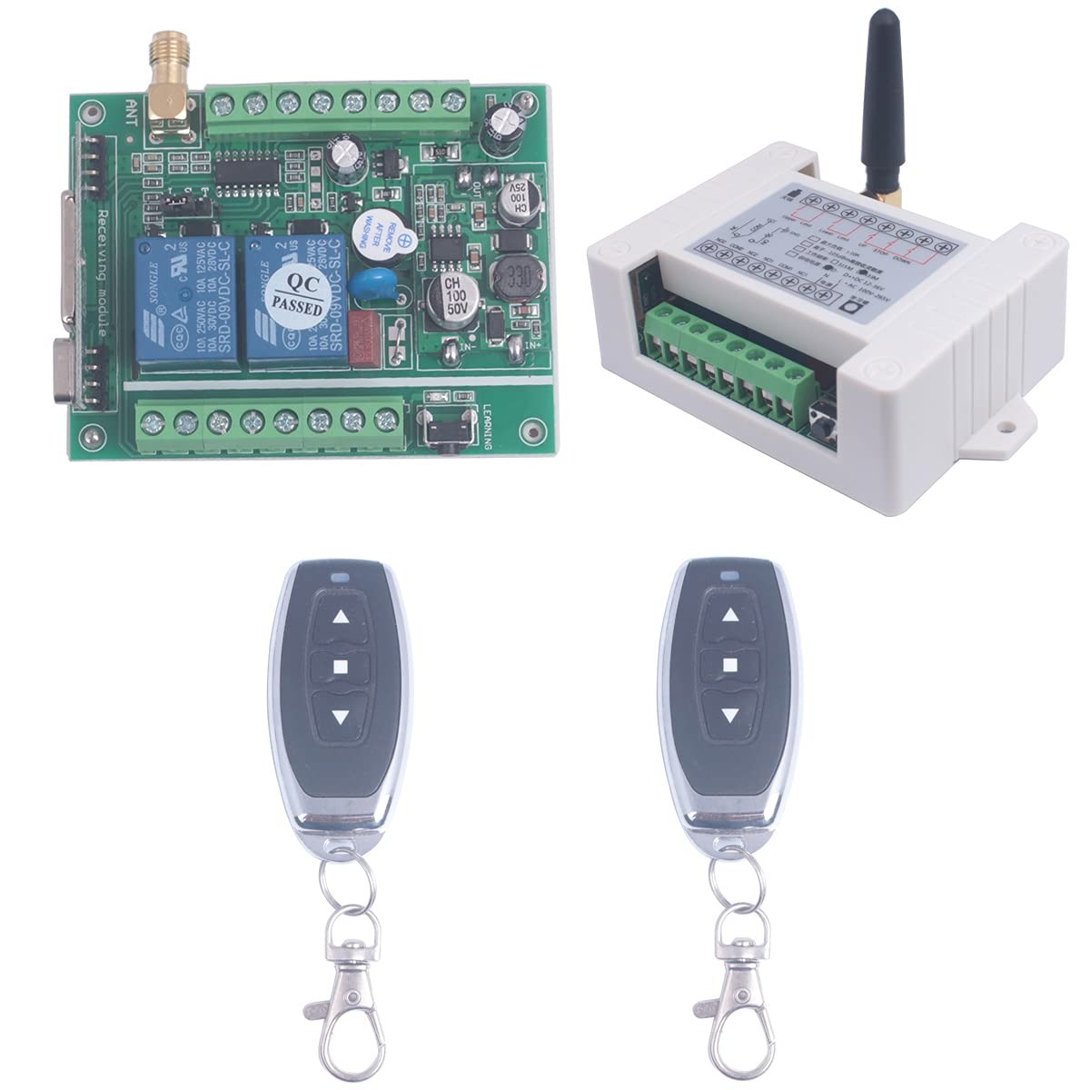 12V 24V 36V 2CH Universal Garage Door Remote Switch 433Mhz 2X Control 433MHz