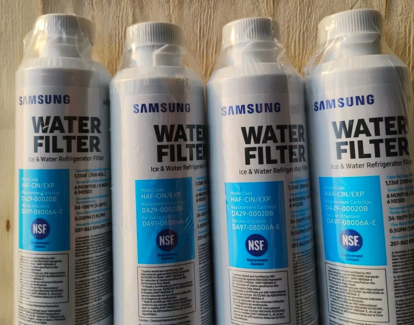 4 PACK HAF-CIN Genuine Samsung DA29-00020B Water Filter, USA