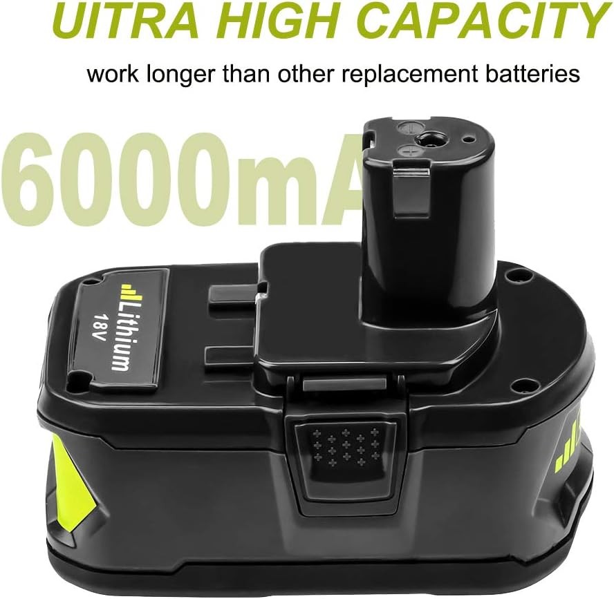 For RYOBI P108 one 18V High Capacity 6.0Ah/3.0Ah Battery Lithium-Ion Battery New