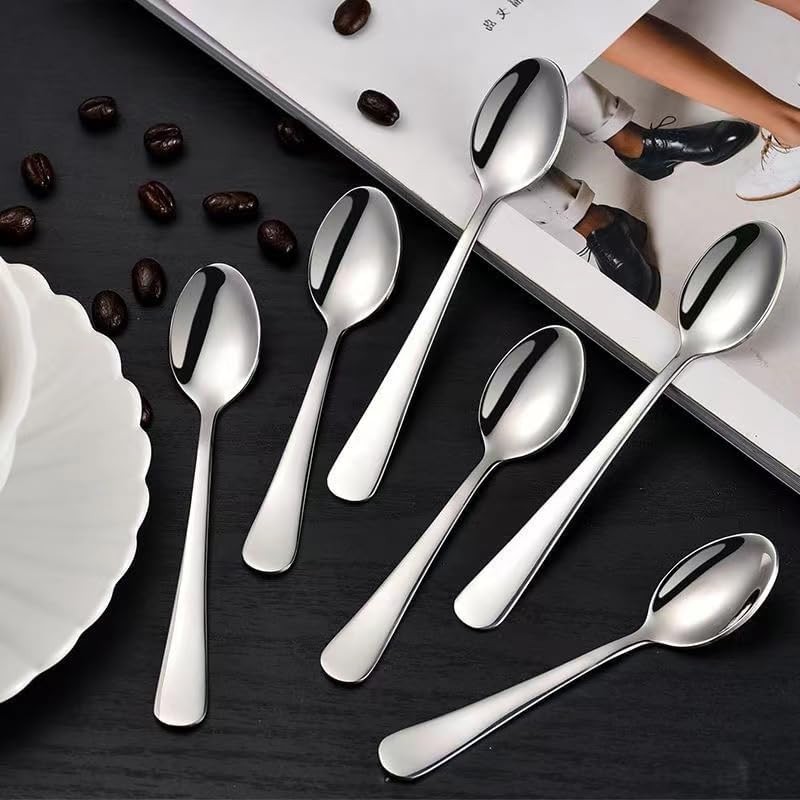Espresso Spoons Mini Coffee Spoon 4 Inches Stainless Steel Small Spoons
