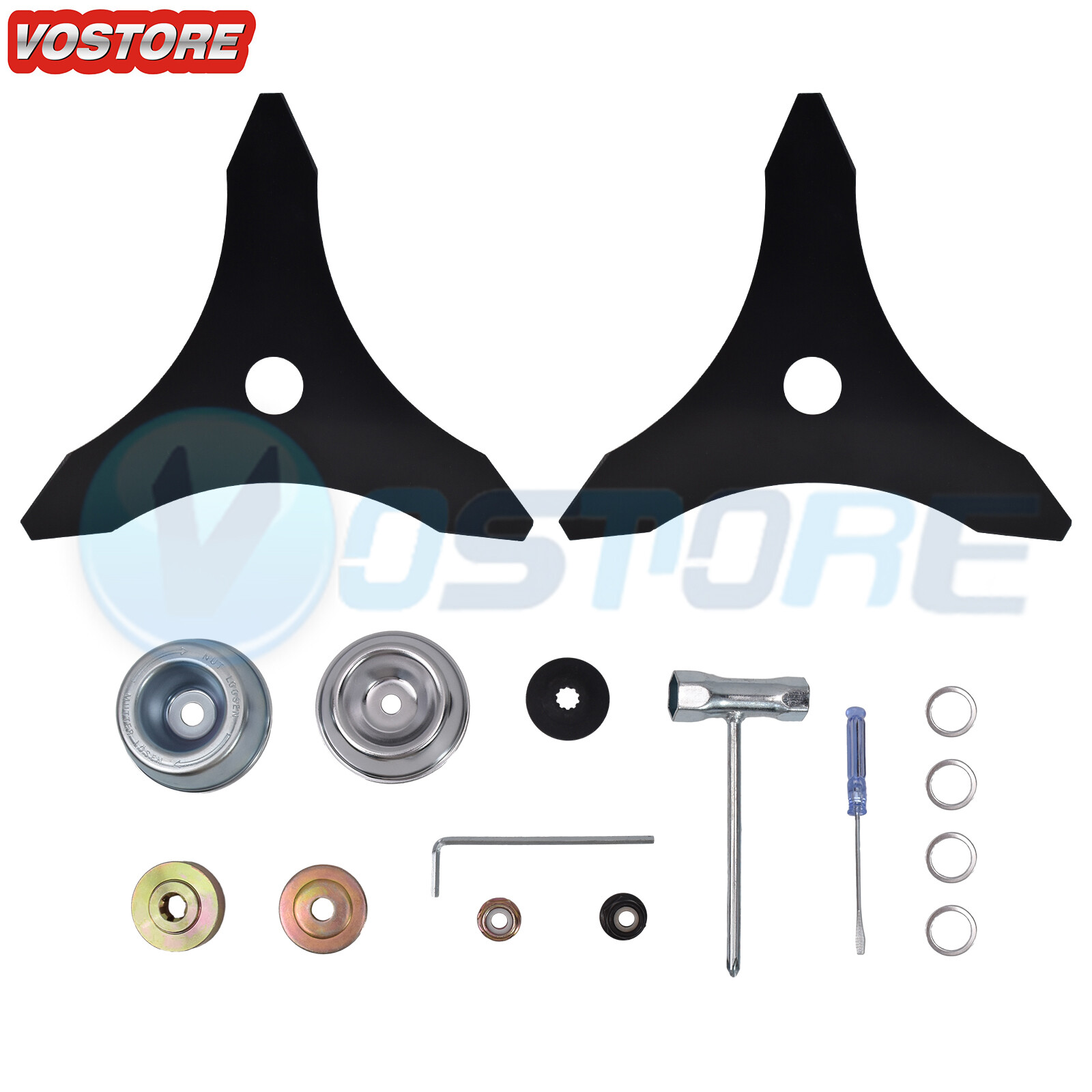 2 Pack 10″x3 Teeth Steel Weed Eater Blade for Husqvarna Stihl String Trimmer