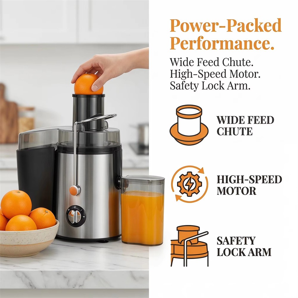 800W Electric Juicer Fruit Vegetable Blender Juice Extractor Machine 2 Speeds
