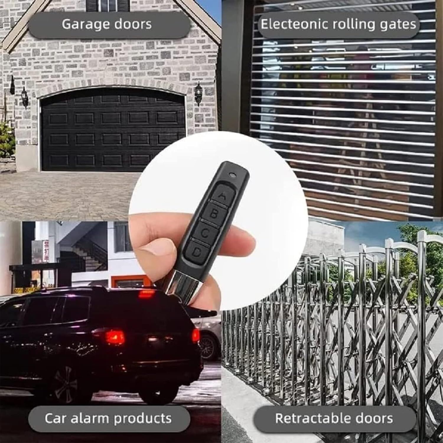 4 IN 1 Wireless Remote Control Duplicator 433MHz Remote Control Key Clone Copy