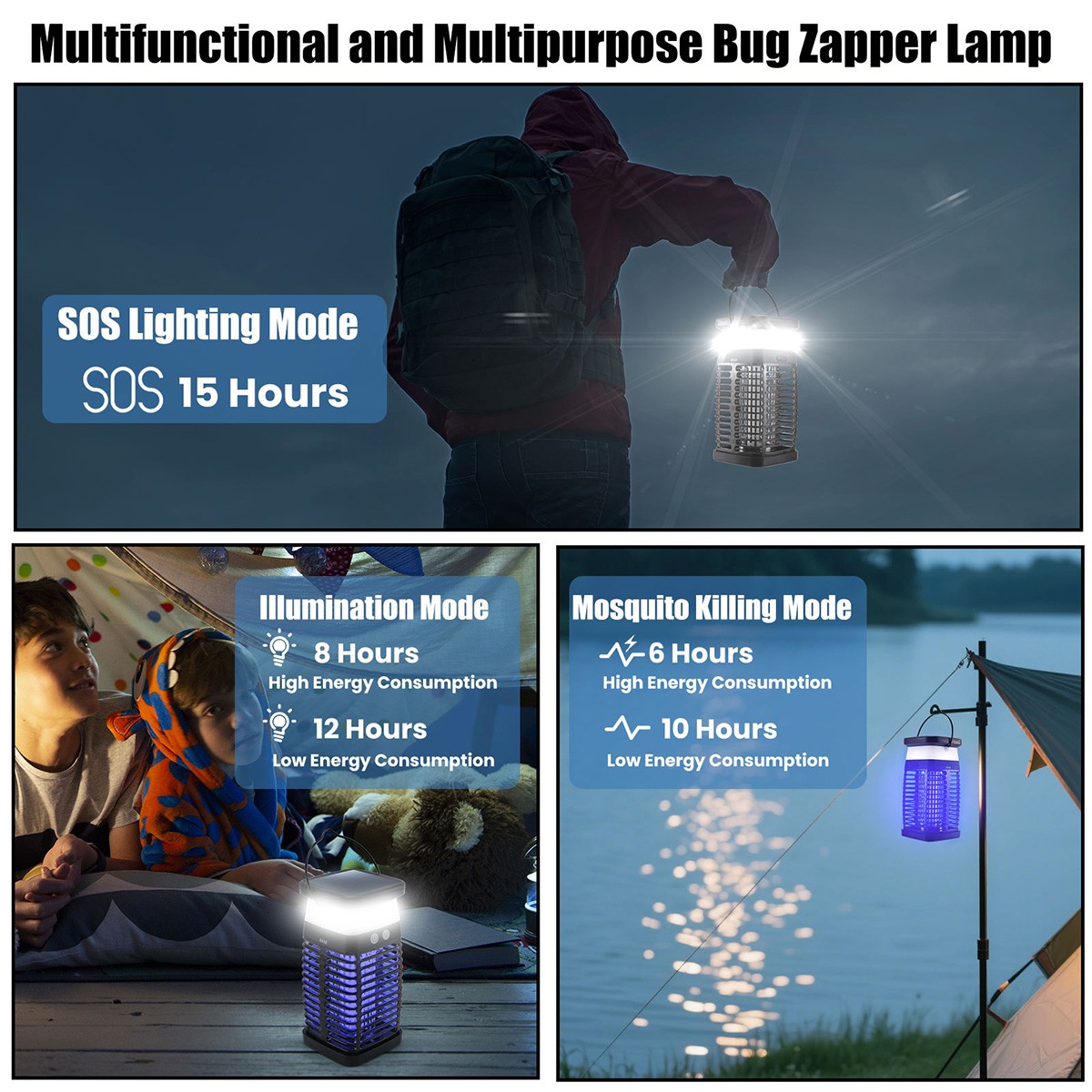 Electric Fly Bug Zapper Mosquito Insect Killer LED Light Trap Pest Control Lamp