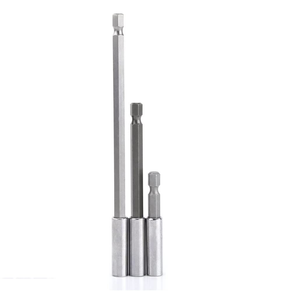 Magnetic Extension Kit 3 Pieces 1/4 Inch Hexagonal – 75 100 150 Mm Shank – Quick