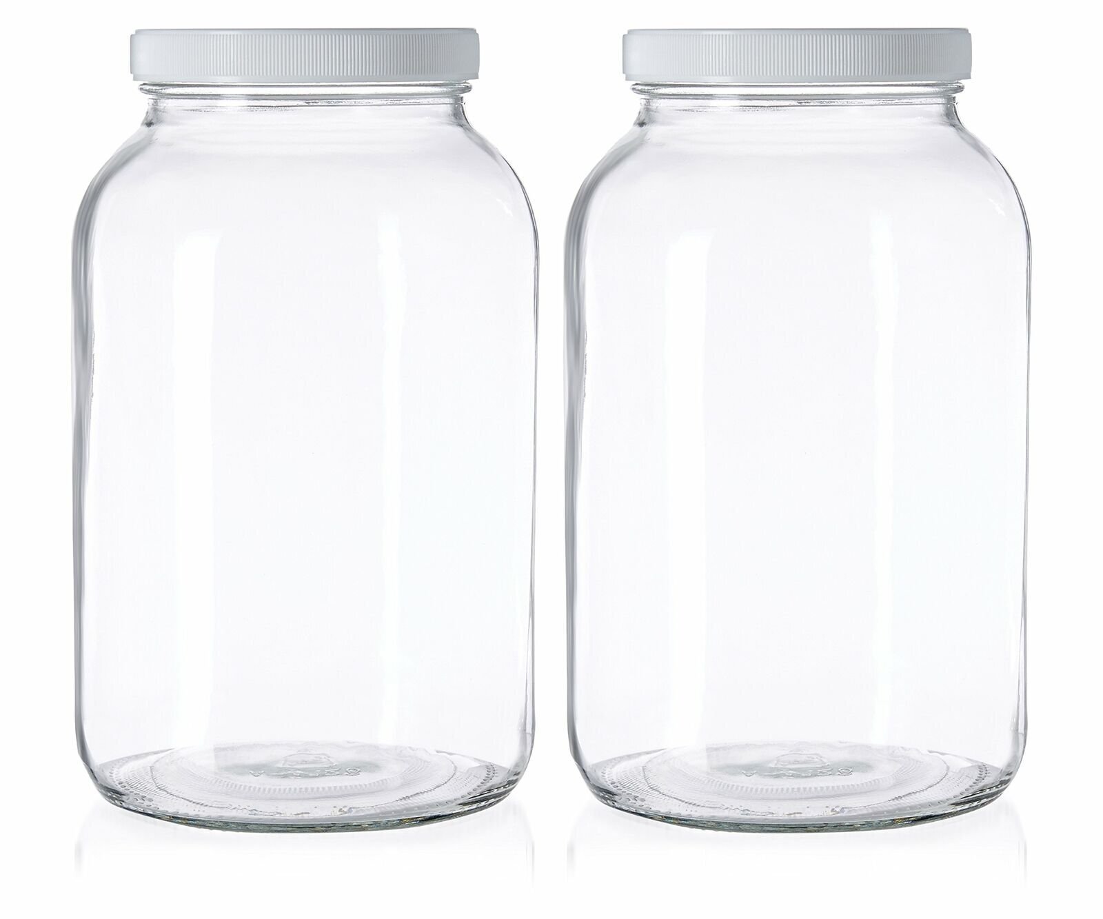 2 Pack – 1 Gallon Mason Jar – Glass Jar Wide Mouth with Airtight Lids