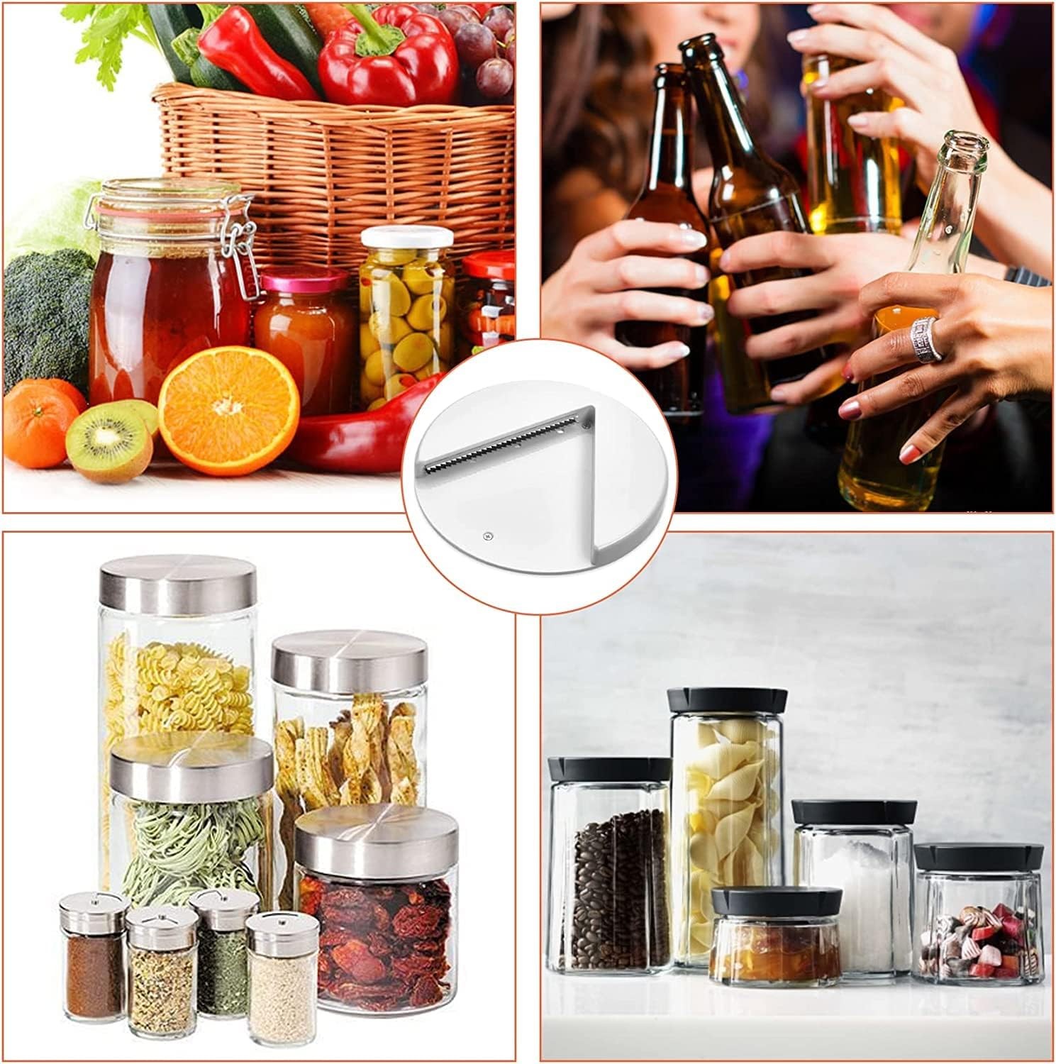 Jar Opener for Weak Hands Seniors w/ Arthritis Under Cabinet Lid Opener