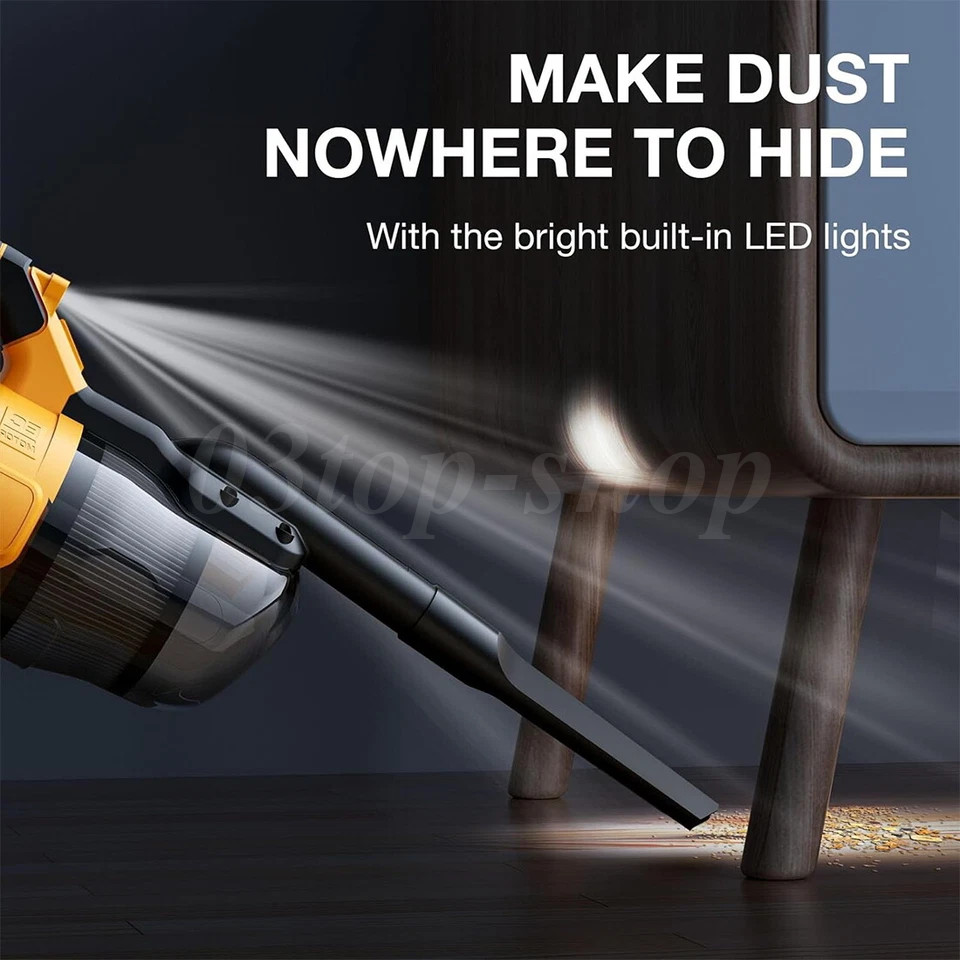 500W Cordless Handheld Vacuum Cleaner Portable Car Auto Home Wireless W/ Battery