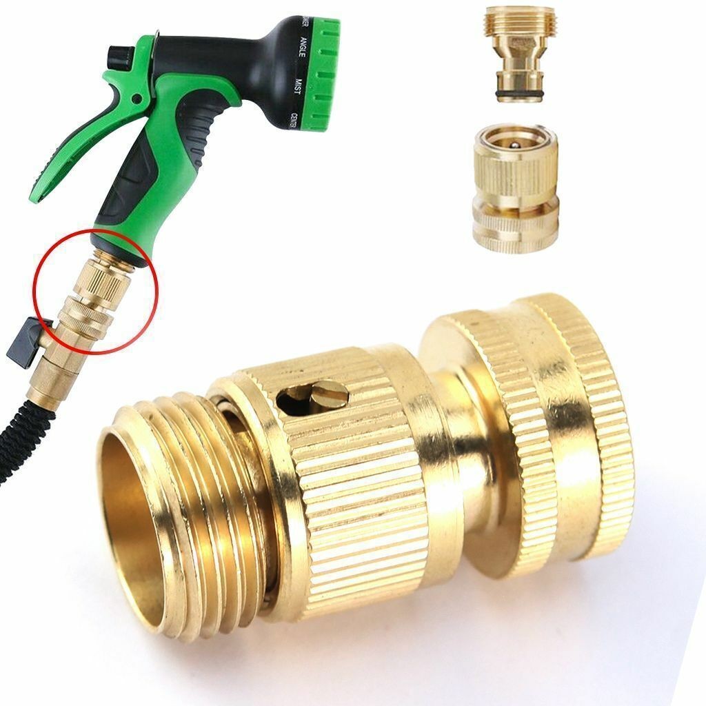 4Pcs 3/4 Garden Hose Quick Connect Water Brass Female Male Connector Coupler