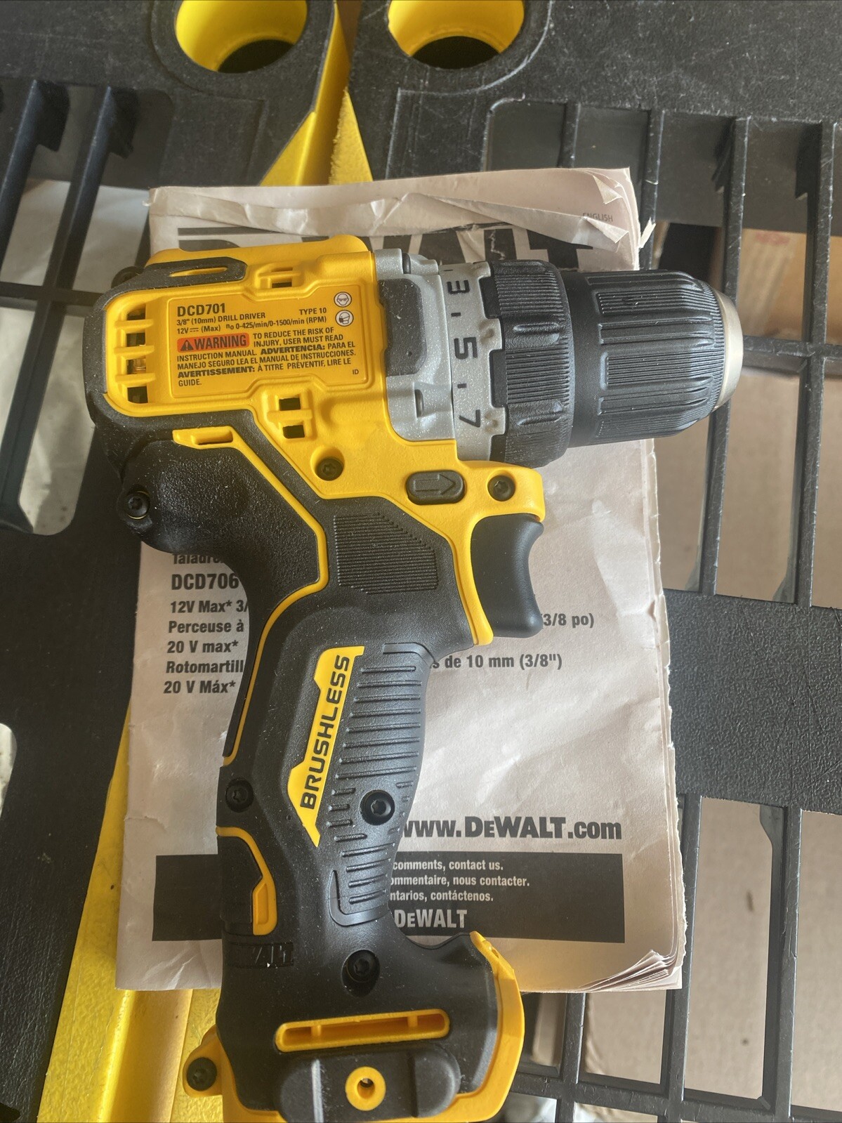 DEWALT Xtreme DCD701 12V Max 3/8-in Brushless Drill Driver Tool Only New 12 VOLT