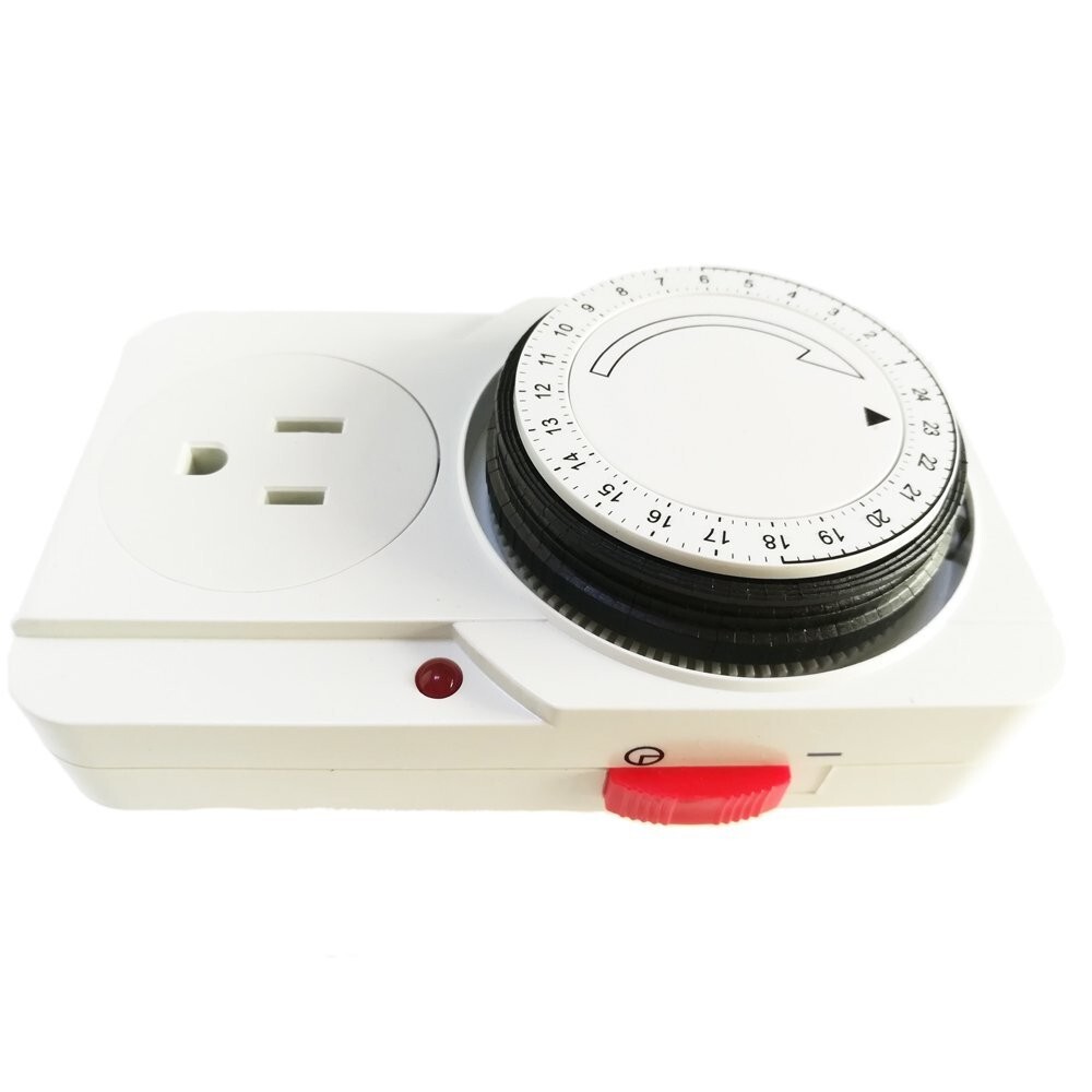 120v Analog Timer Single Outlet 24 Hour Grounded Lamp Grow light Quality UL