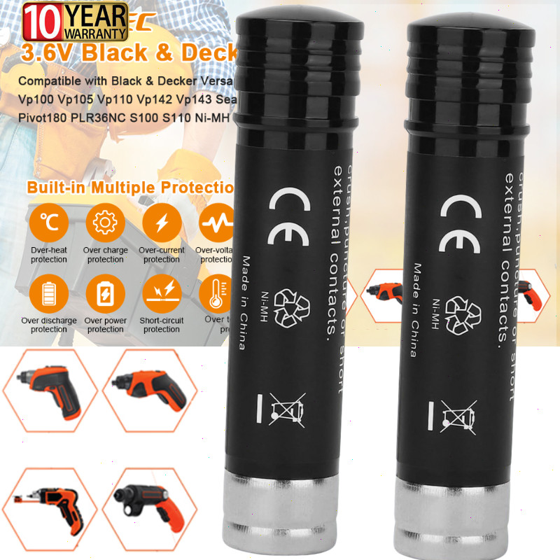 2Pack 3.6V 3.6Ah Ni-MH Battery For Black & Decker VP100 S100 VersaPak VP110 US