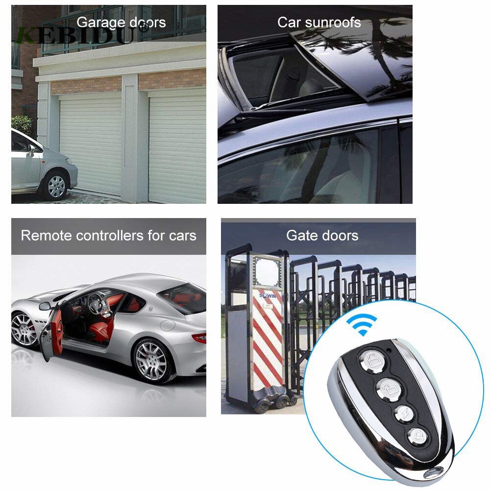 2PCS 433MHz Remote Control Backup Key Sliding Gate Opener Automatic Operator New